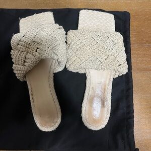 Raffia Woven Bottega Veneta Lido Sandals